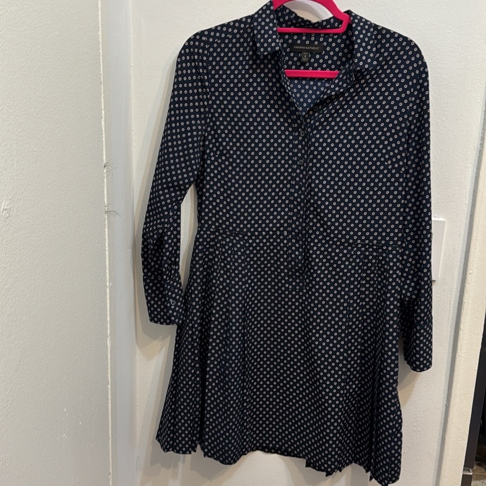 Navy floral Long Sleeve Dress